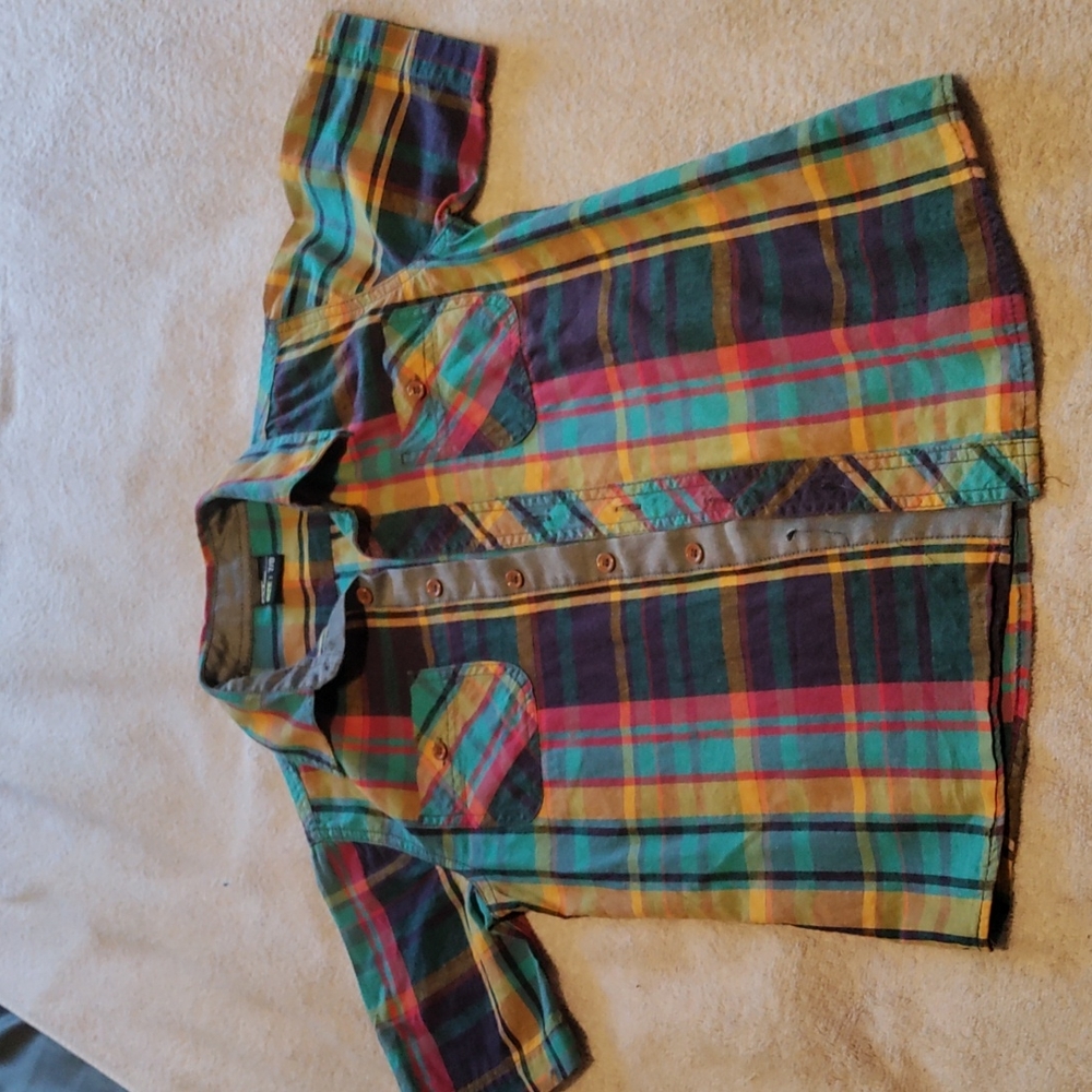 RT Denim Size 7/8 Boys Button Down Shirt